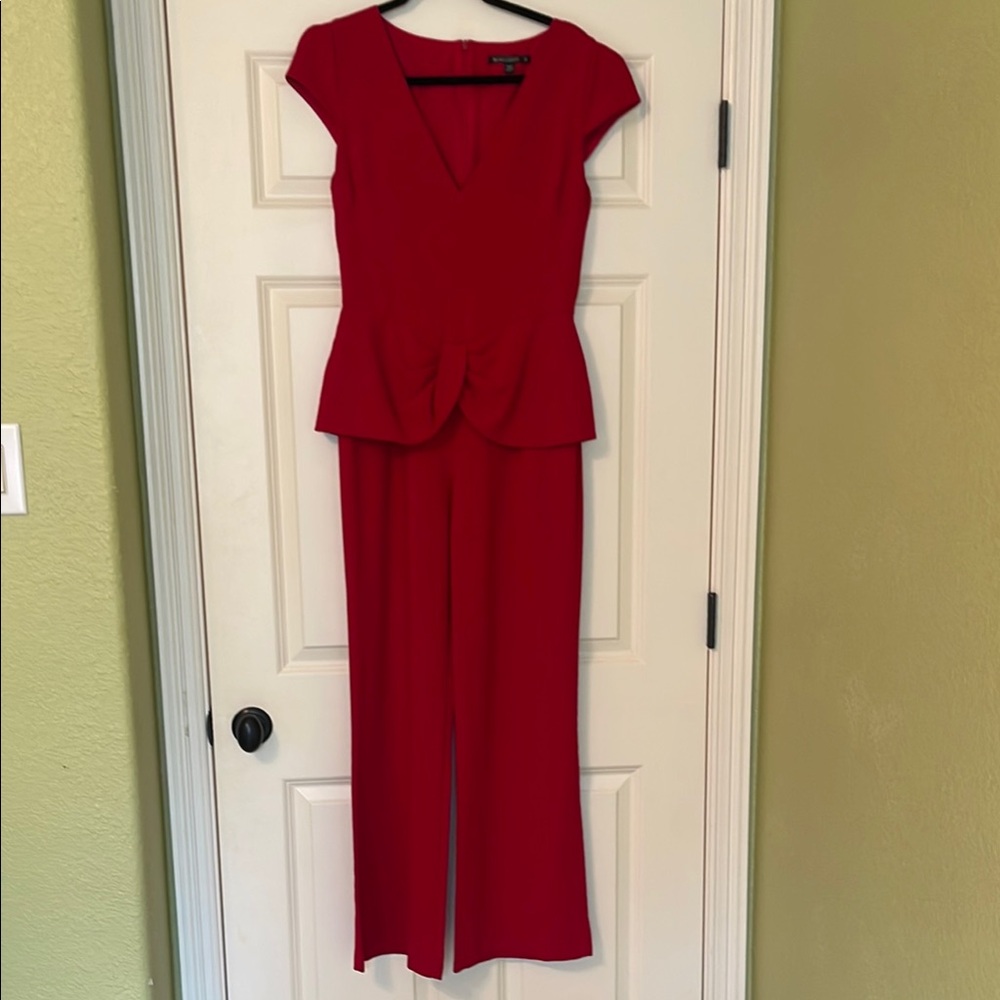 Red Harlow Jumpsuit by Black Halo